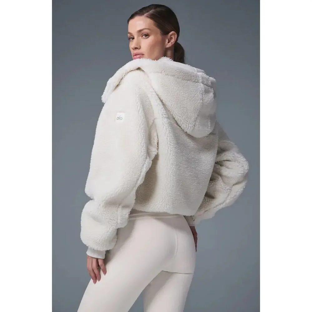 NWT Alo Yoga Foxy Sherpa Jacket Ivory Sz XS